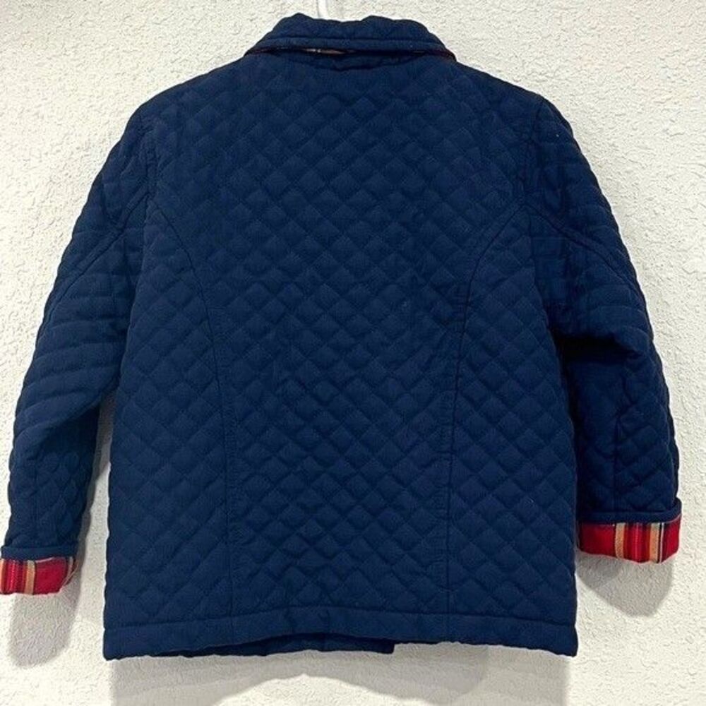Talbots Kids Blue Quilted Button up Jacket Coat Size 3 - Picture 2 of 4